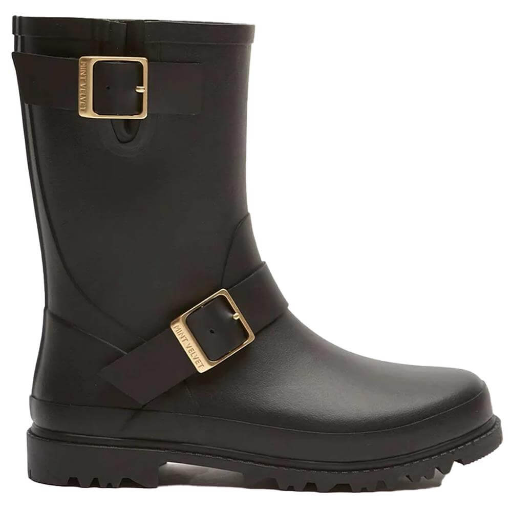 Mint Velvet Wynter Black Short Wellies